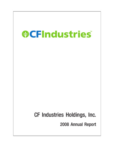 Vorschaubild CF Industries
 Jahresbericht 2008