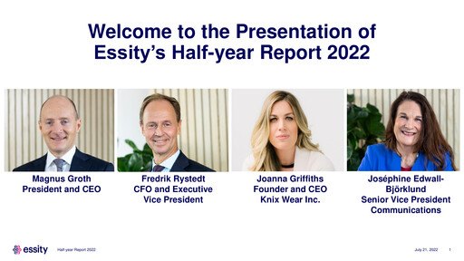 Thumbnail Essity Half-year Report 2022-h1