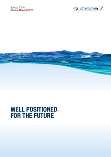 Thumbnail Subsea 7
 Annual Report 2012