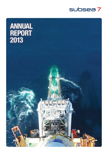 Thumbnail Subsea 7
 Annual Report 2013