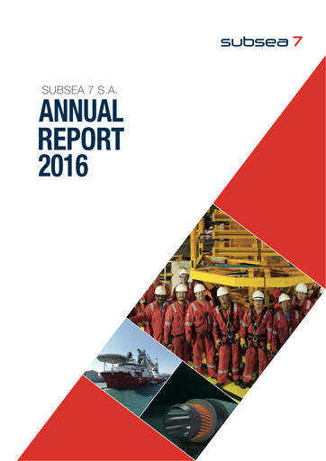 Thumbnail Subsea 7
 Annual Report 2016