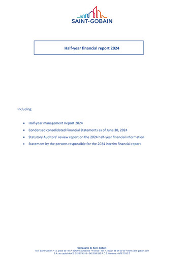 Thumbnail Compagnie de Saint-Gobain Half-year Report 2024-h1