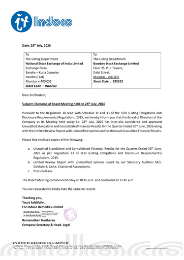 Thumbnail Indoco Remedies
 Quarterly Report 2026-q1