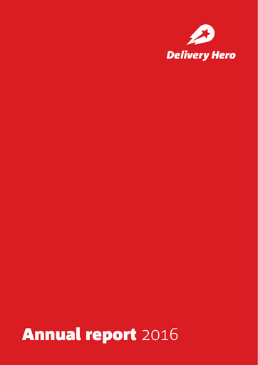Thumbnail Delivery Hero
 Annual Report 2016
