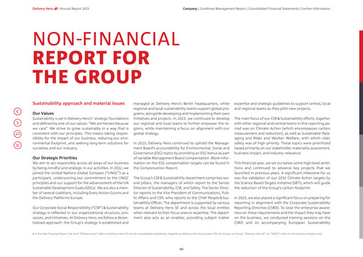 Miniature Delivery Hero
 Rapport ESG 2023