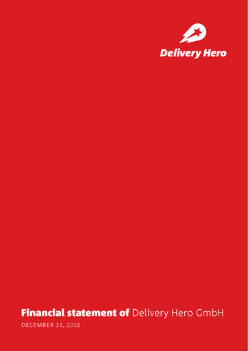 Thumbnail Delivery Hero
 Financial Statement 2016