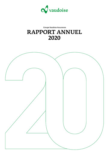 Thumbnail Vaudoise Assurances Annual Report 2020