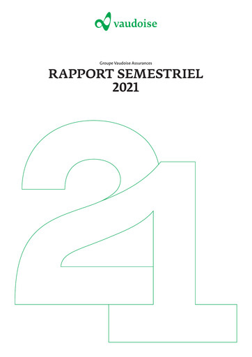 Thumbnail Vaudoise Assurances Half-year Report 2021-h1