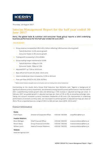 Thumbnail Kerry Group Half-year Report 2017-h1