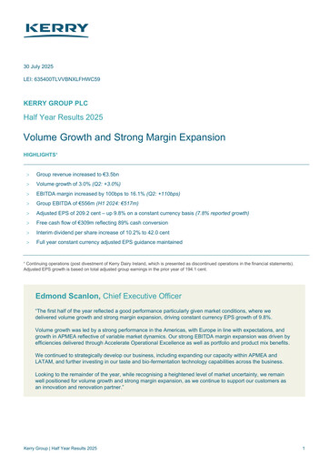 Thumbnail Kerry Group Half-year Report 2025-h1