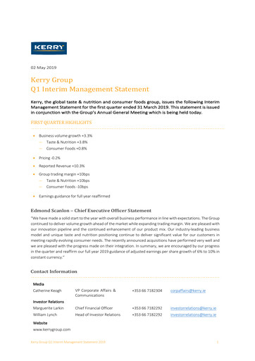 Thumbnail Kerry Group Quarterly Report 2019-q1