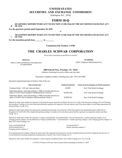 Thumbnail Charles Schwab Quarterly Report 2025-q3