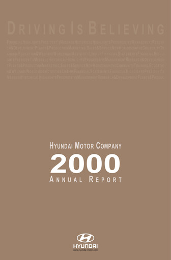 Thumbnail Hyundai Annual Report 2000