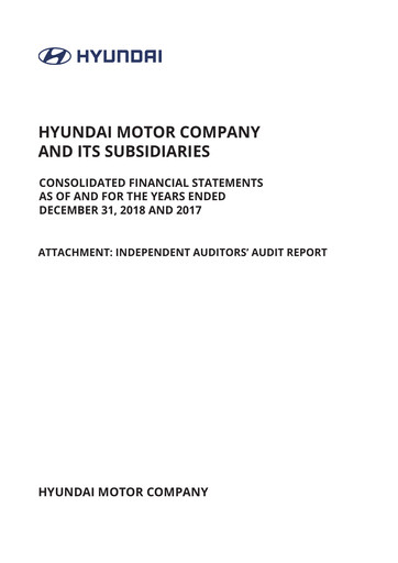 Thumbnail Hyundai Financial Statement 2018