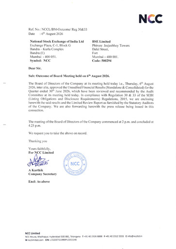 Thumbnail NCC Limited Quarterly Report 2026-q1