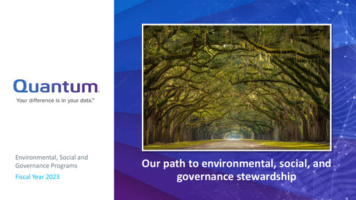 Thumbnail Quantum Corporation ESG Report 2023