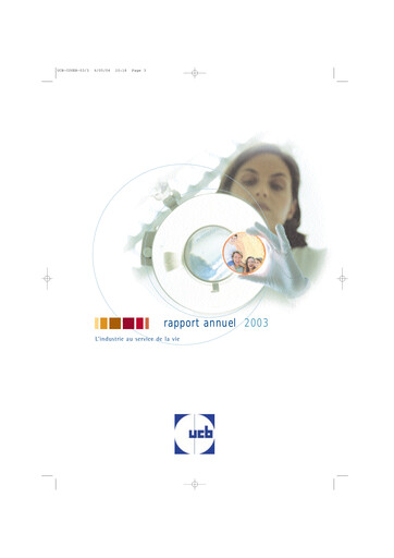 Thumbnail UCB Annual Report 2003