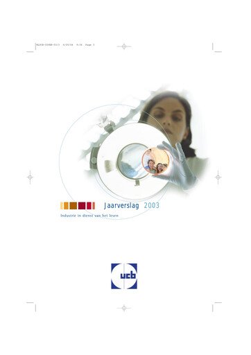 Thumbnail UCB Annual Report 2003