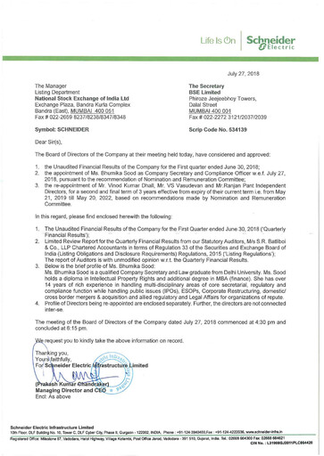Thumbnail Schneider Electric Infrastructure Quarterly Report 2018-2019-q1
