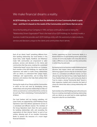 Vorschaubild QCR Holdings
 Jahresbericht 2015