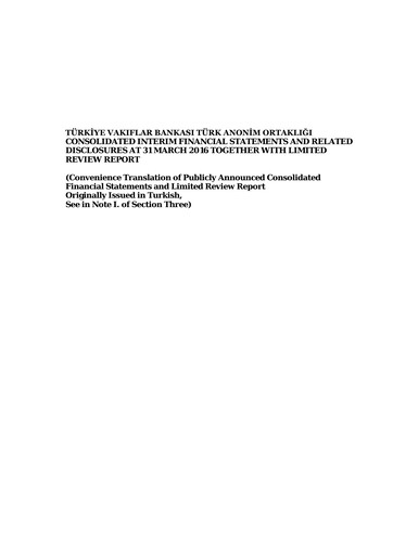 Thumbnail VakıfBank Quarterly Report 2016-q1