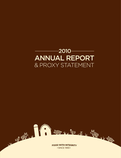 Thumbnail Chipotle Mexican Grill Annual Report 2010