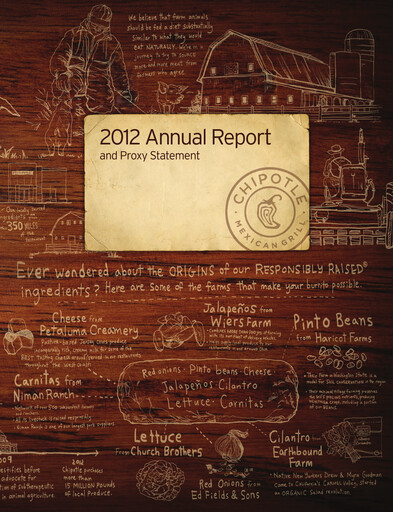 Thumbnail Chipotle Mexican Grill Annual Report 2012