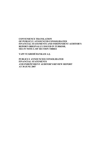 Thumbnail Yapı Kredi
 Half-year Report 2007-h1