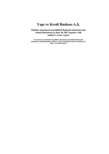 Thumbnail Yapı Kredi
 Half-year Report 2017-h1