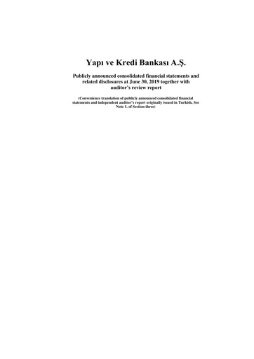 Thumbnail Yapı Kredi
 Half-year Report 2019-h1
