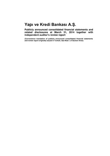 Thumbnail Yapı Kredi
 Quarterly Report 2014-q1