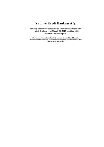 Thumbnail Yapı Kredi
 Quarterly Report 2017-q1