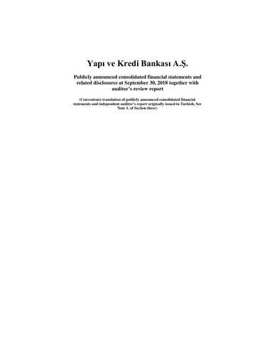 Thumbnail Yapı Kredi
 Quarterly Report 2018-q3
