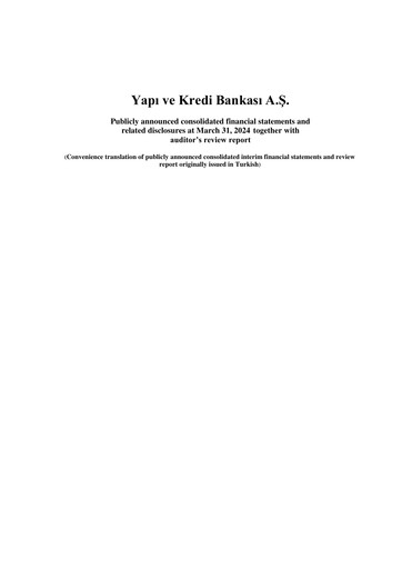 Thumbnail Yapı Kredi
 Quarterly Report 2024-q1