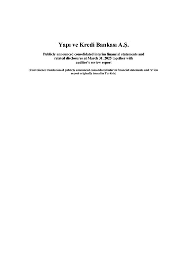 Thumbnail Yapı Kredi
 Quarterly Report 2025-q1