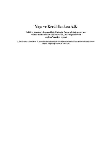 Thumbnail Yapı Kredi
 Quarterly Report 2025-q3