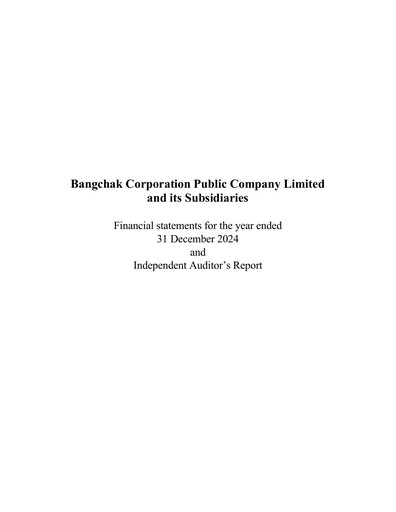 Miniature Bangchak Corporation Bilan financier 2024