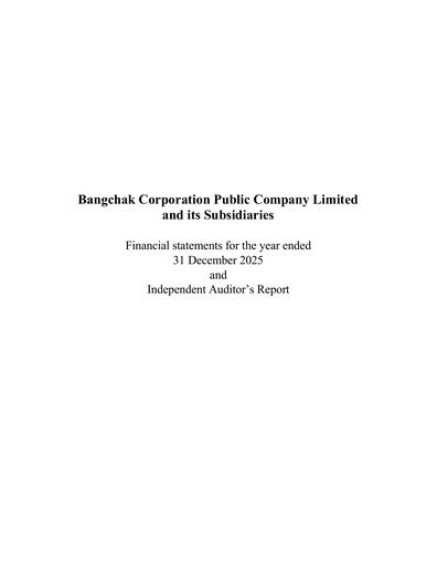Miniature Bangchak Corporation Bilan financier 2025