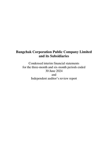 Thumbnail Bangchak Corporation Quarterly Report 2024-q2