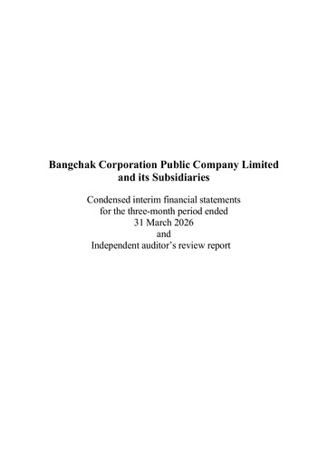 Thumbnail Bangchak Corporation Quarterly Report 2026-q1