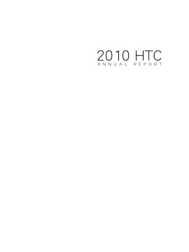 Thumbnail HTC Corporation Annual Report 2010