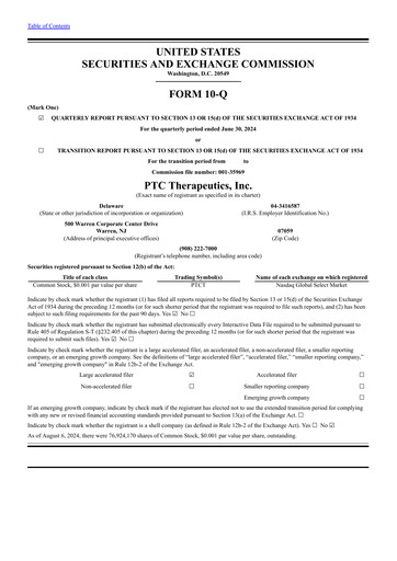 Thumbnail PTC Therapeutics
 Quarterly Report 2024-q2