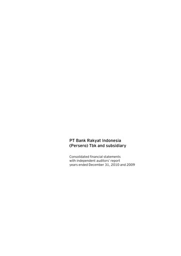 Thumbnail Bank Rakyat Indonesia
 Financial Statement 2010