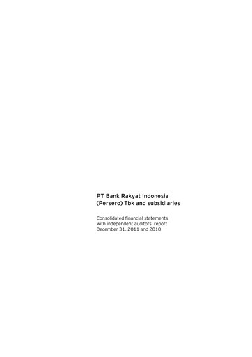 Thumbnail Bank Rakyat Indonesia
 Financial Statement 2011
