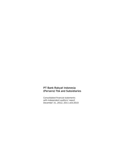Thumbnail Bank Rakyat Indonesia
 Financial Statement 2012