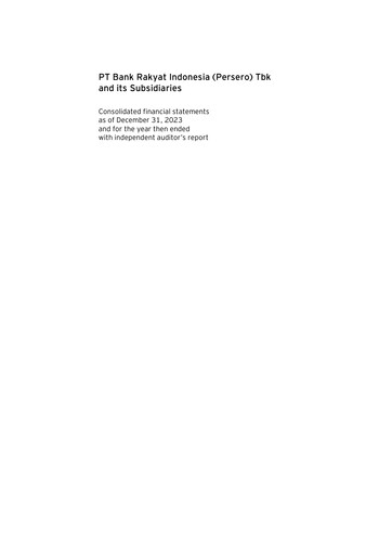 Thumbnail Bank Rakyat Indonesia
 Financial Statement 2023
