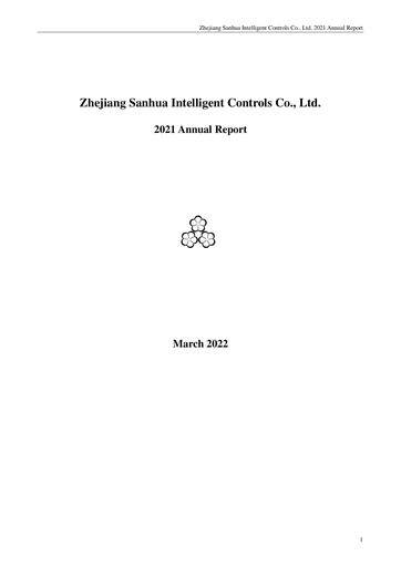 Miniature Zhejiang Sanhua Intelligent Controls Co.,Ltd Rapport annuel 2021