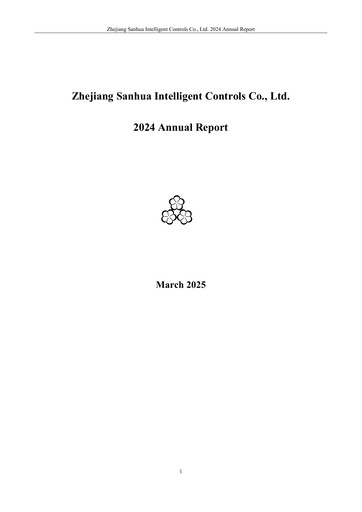 Thumbnail Zhejiang Sanhua Intelligent Controls Co.,Ltd Annual Report 2024
