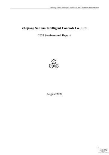 Thumbnail Zhejiang Sanhua Intelligent Controls Co.,Ltd Half-year Report 2020-h1