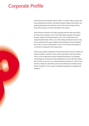 Vorschaubild Orient Overseas Container Line Jahresbericht 2000